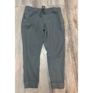 Zara Denimwear Jogger Pants Size XL Gray Green  Elastic‎ Waist Casual